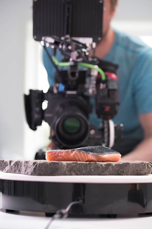 Testing out our turntable