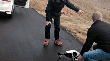 Drone filming at 'Gjáarskarð'