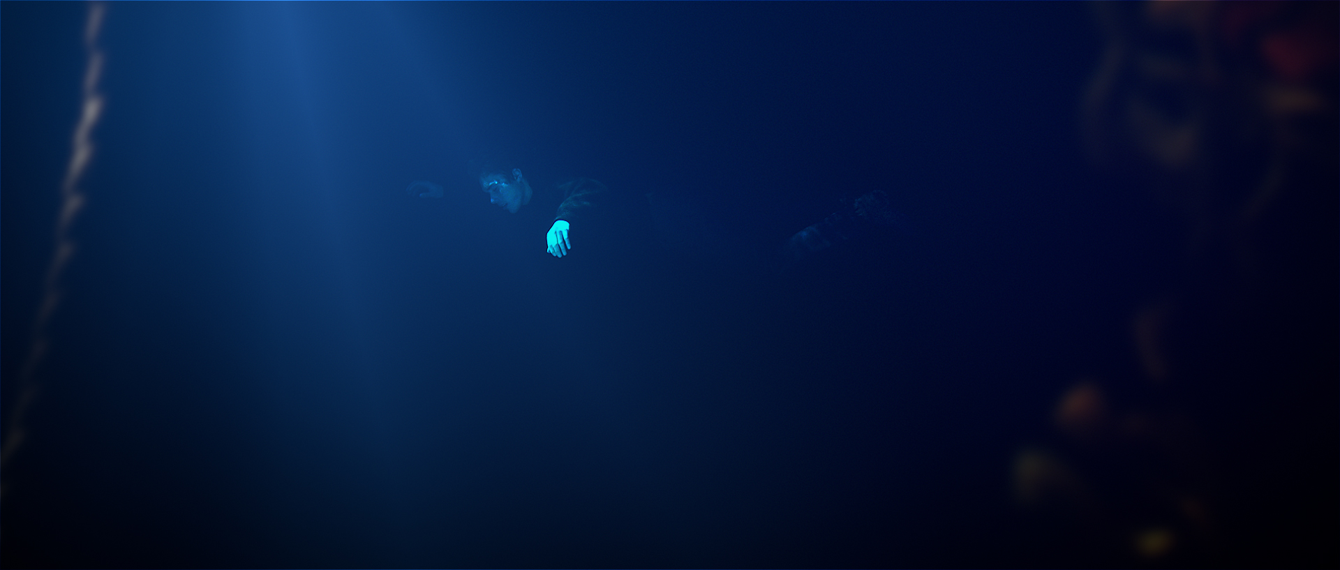 The original ending; the drowning man